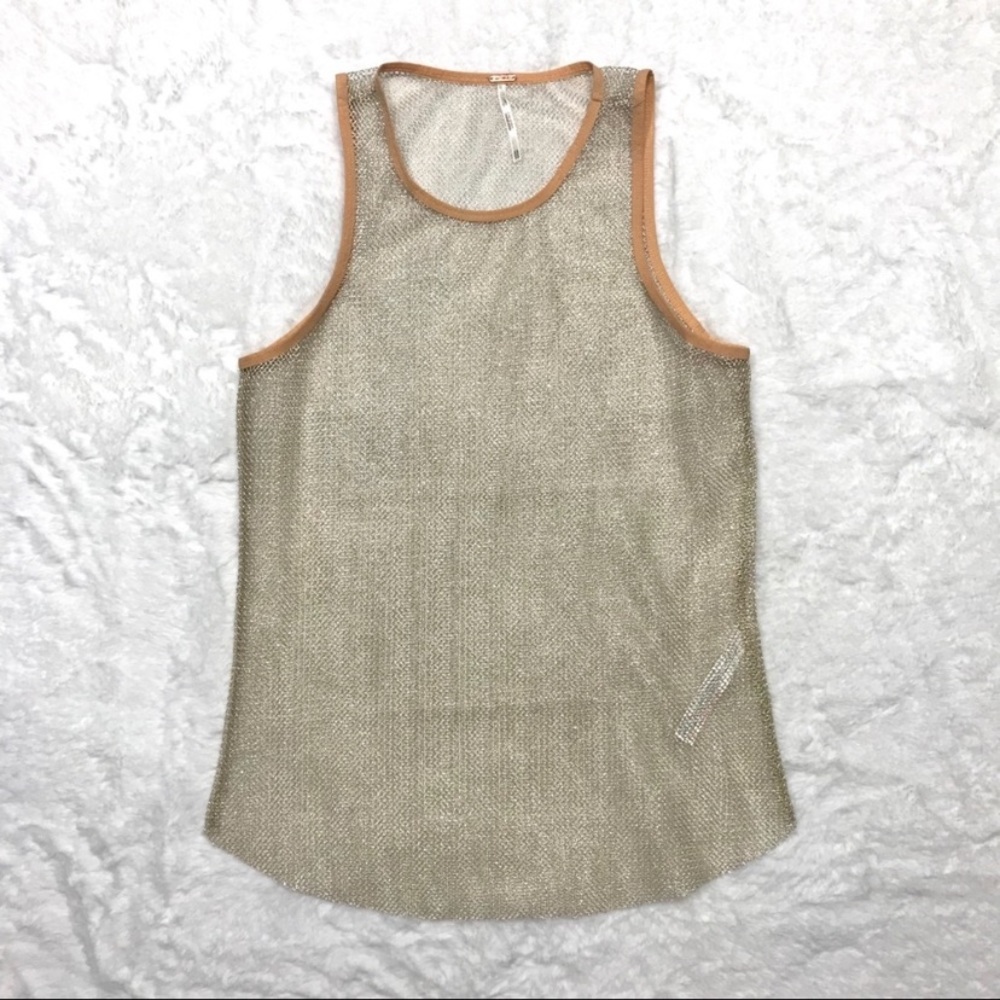 Free people metallic sheer tank
